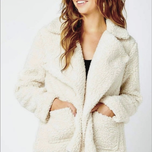 Sherpa Moto Aviator Teddy Jacket - Revolve BB Dakota - Picture 1 of 11